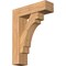 Ekena Millwork Merced Block Smooth Bracket w/ Offset Brace, Western Red Cedar, 7 1/2"W x 26"D x 34"H BKT0806X26X34MRC05SWR - alternate 1
